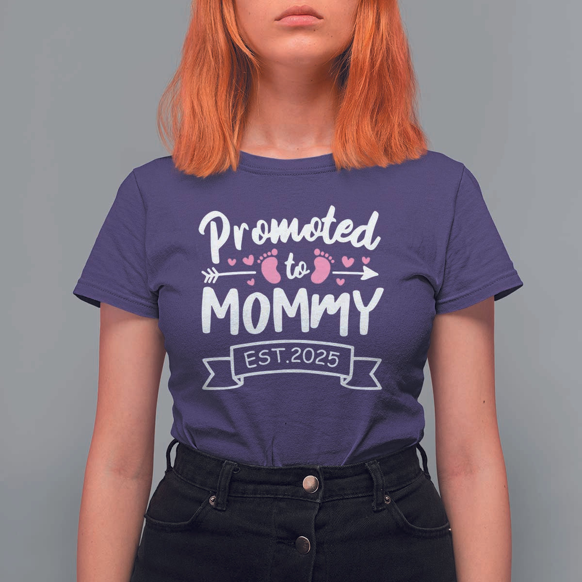 Promoted To Mommy Est 2025 T Shirt For Women
