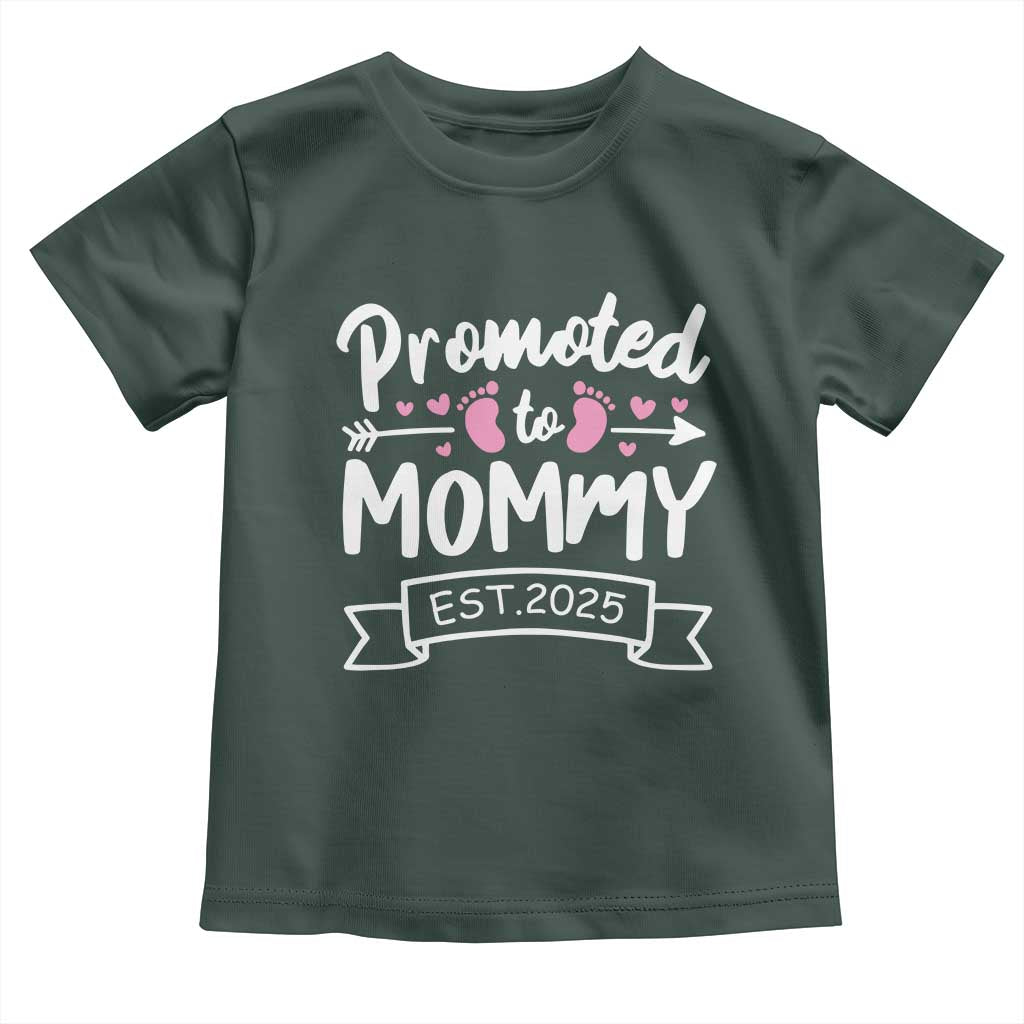 Promoted To Mommy Est 2025 Toddler T Shirt
