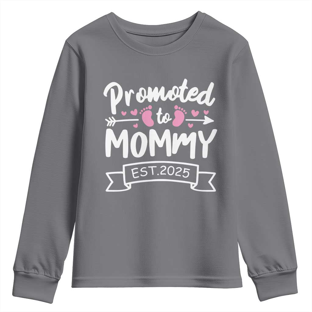 Promoted To Mommy Est 2025 Youth Sweatshirt