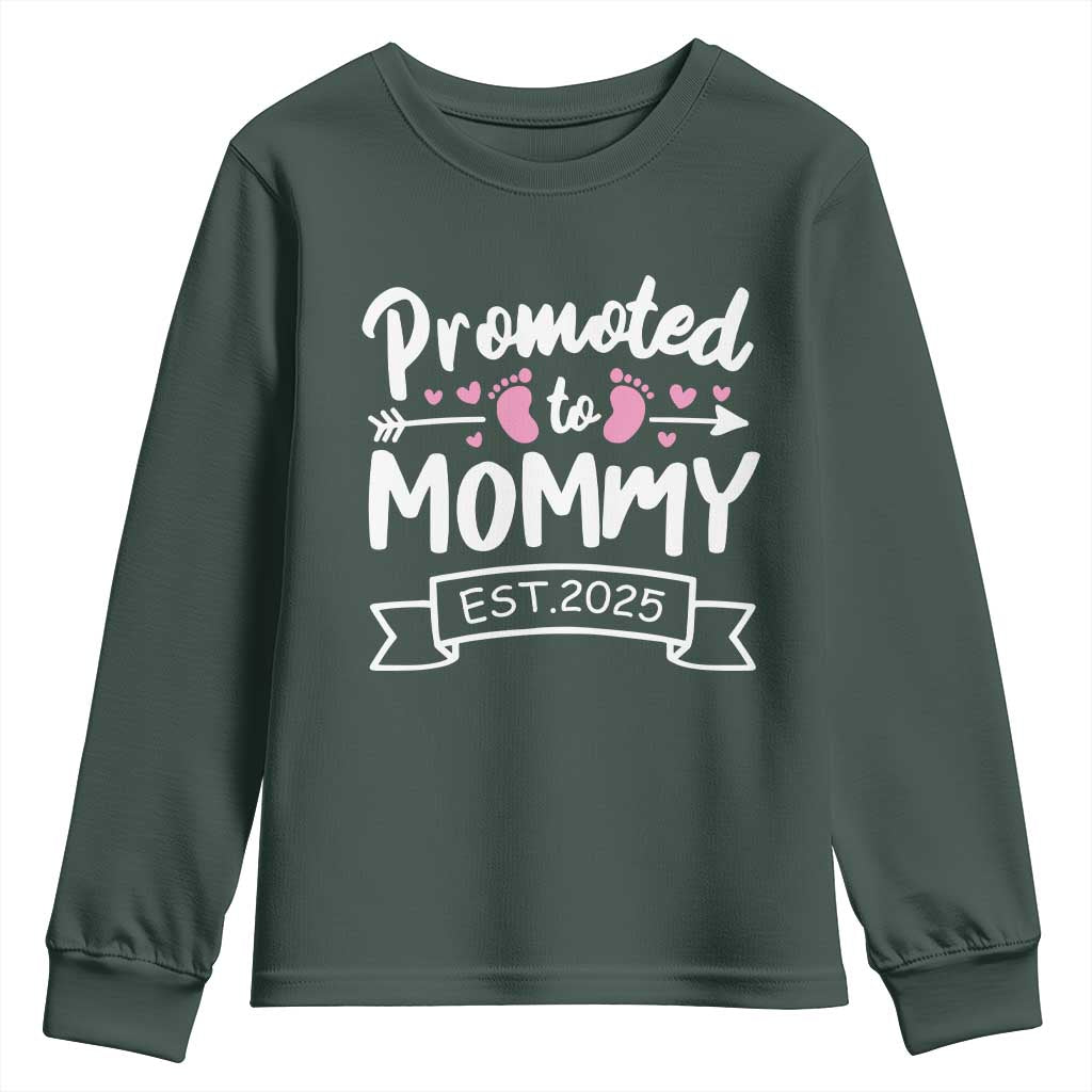 Promoted To Mommy Est 2025 Youth Sweatshirt
