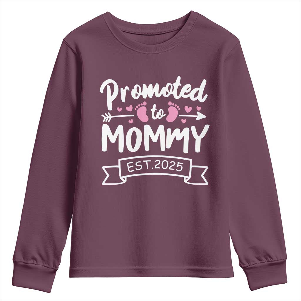 Promoted To Mommy Est 2025 Youth Sweatshirt
