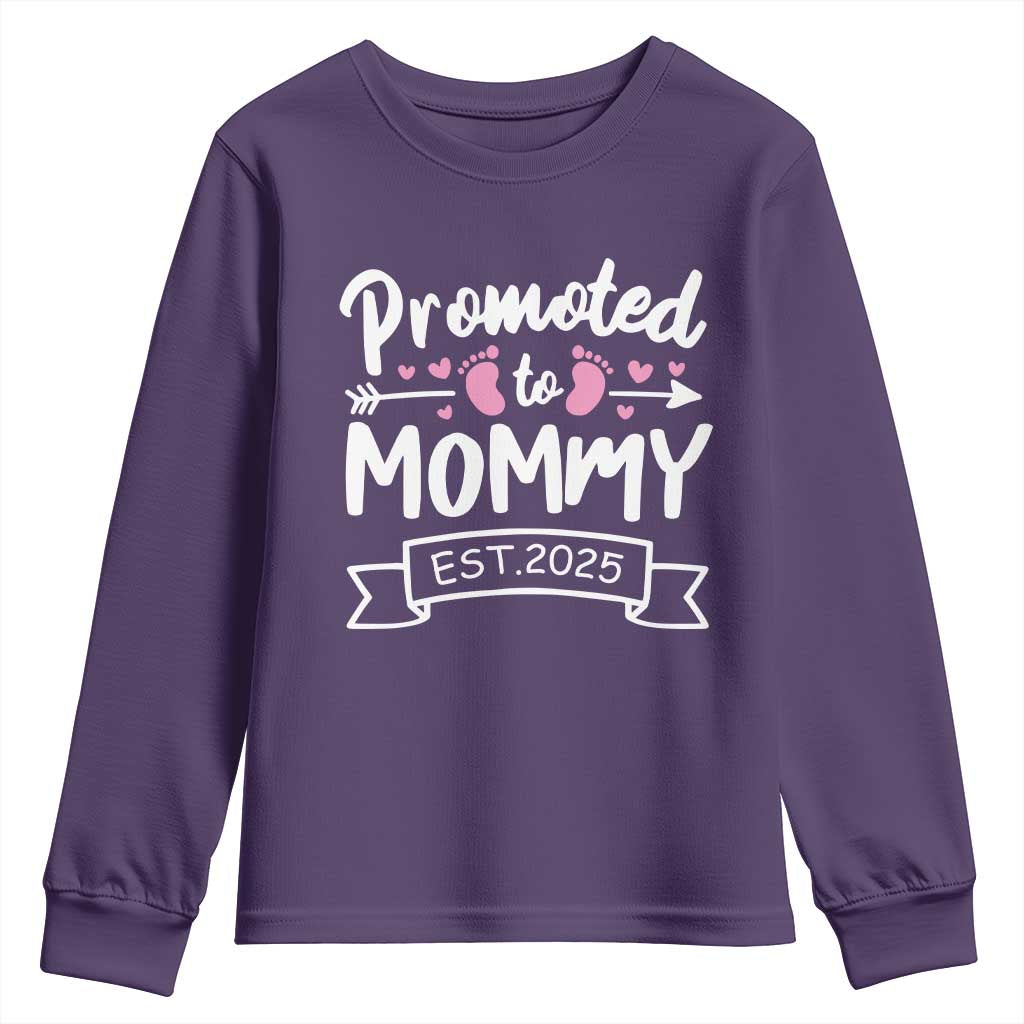 Promoted To Mommy Est 2025 Youth Sweatshirt