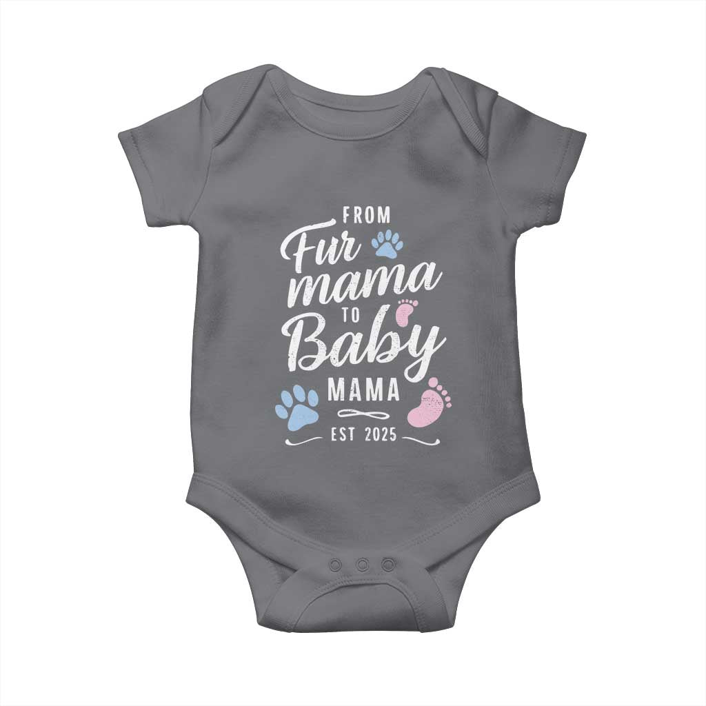 Funny From Fur Mama To Baby Mama Baby Onesie Dog Mom New Mom 2025