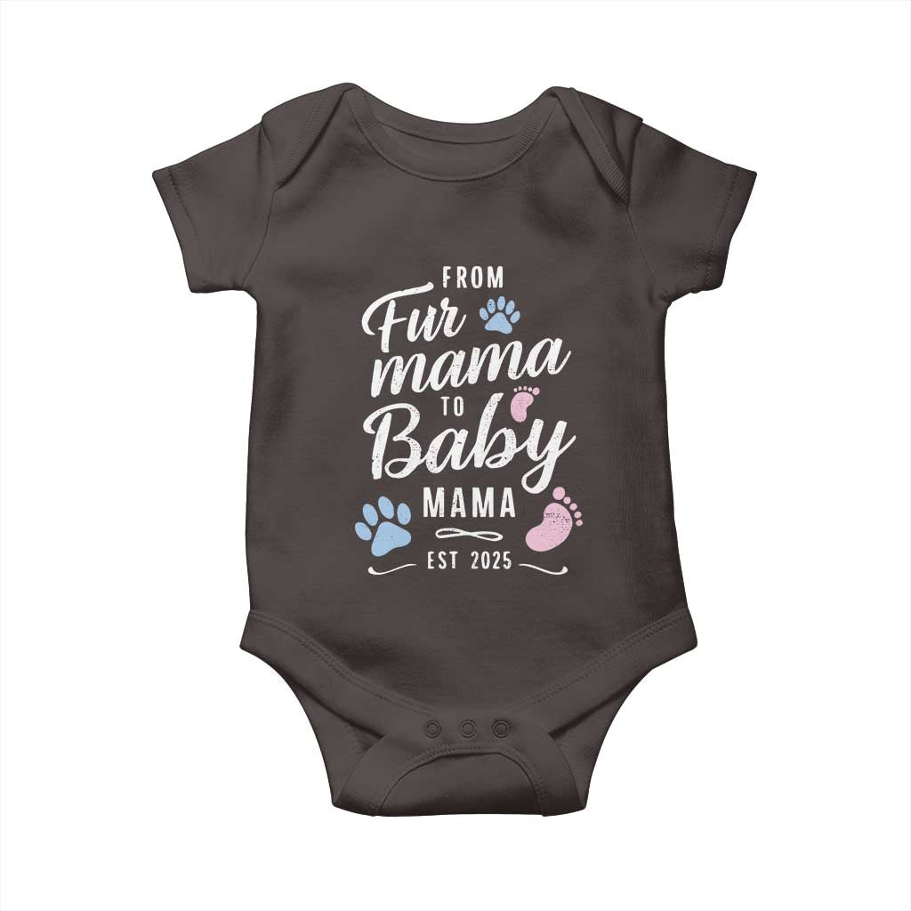 Funny From Fur Mama To Baby Mama Baby Onesie Dog Mom New Mom 2025