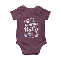 Funny From Fur Mama To Baby Mama Baby Onesie Dog Mom New Mom 2025