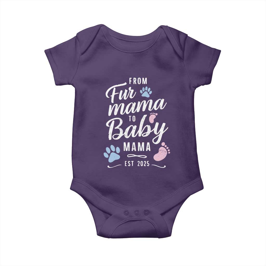 Funny From Fur Mama To Baby Mama Baby Onesie Dog Mom New Mom 2025