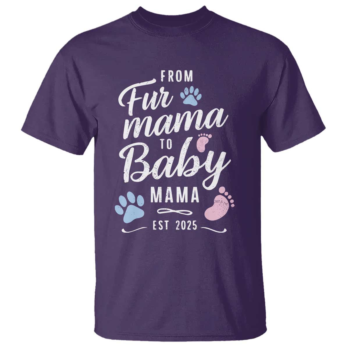 Funny From Fur Mama To Baby Mama T Shirt Dog Mom New Mom 2025