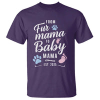 Funny From Fur Mama To Baby Mama T Shirt Dog Mom New Mom 2025