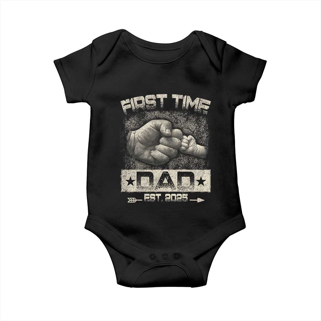 First Time Dad Est 2025 Baby Onesie