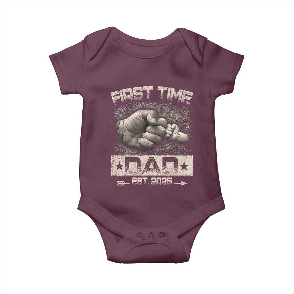 First Time Dad Est 2025 Baby Onesie
