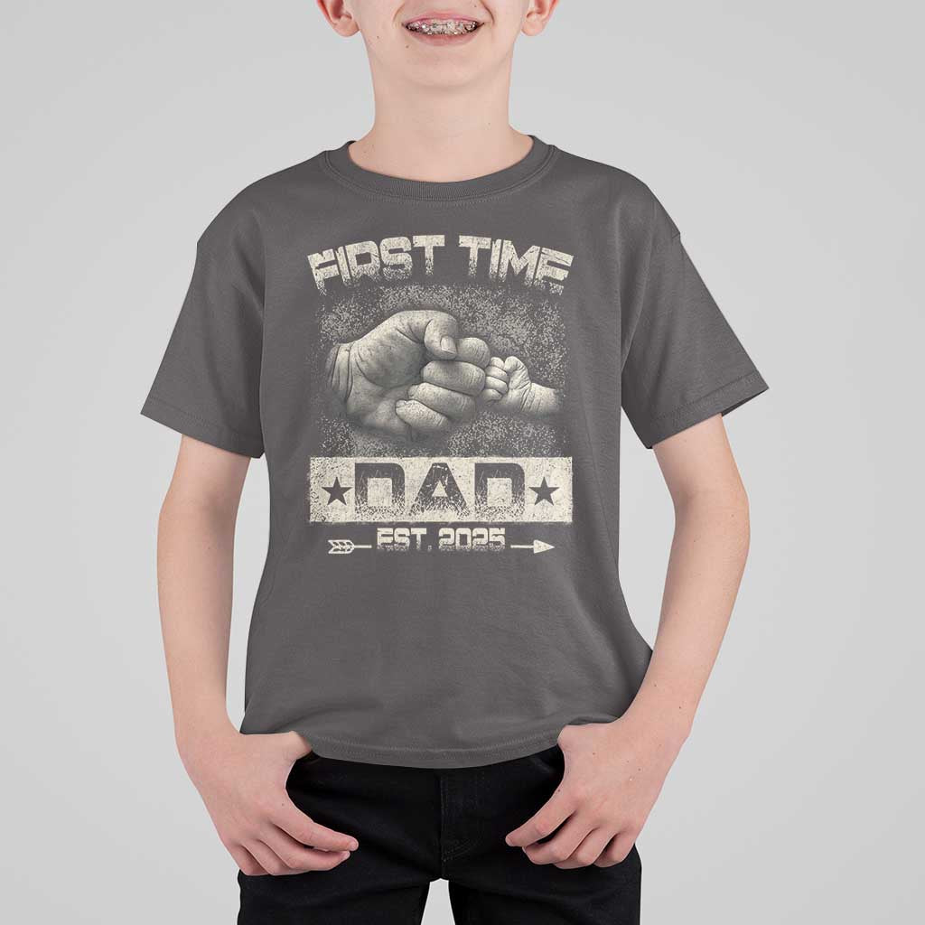 First Time Dad Est 2025 T Shirt For Kid