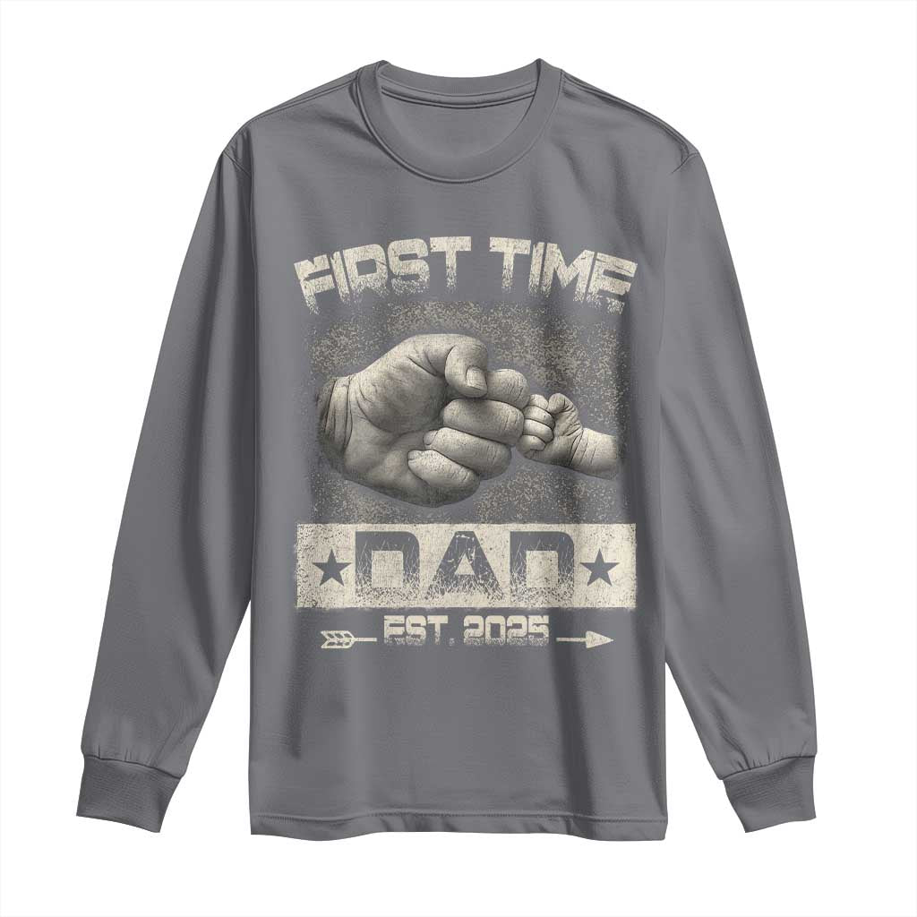 First Time Dad Est 2025 Long Sleeve Shirt