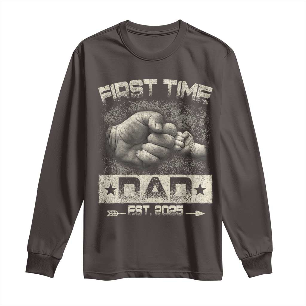 First Time Dad Est 2025 Long Sleeve Shirt