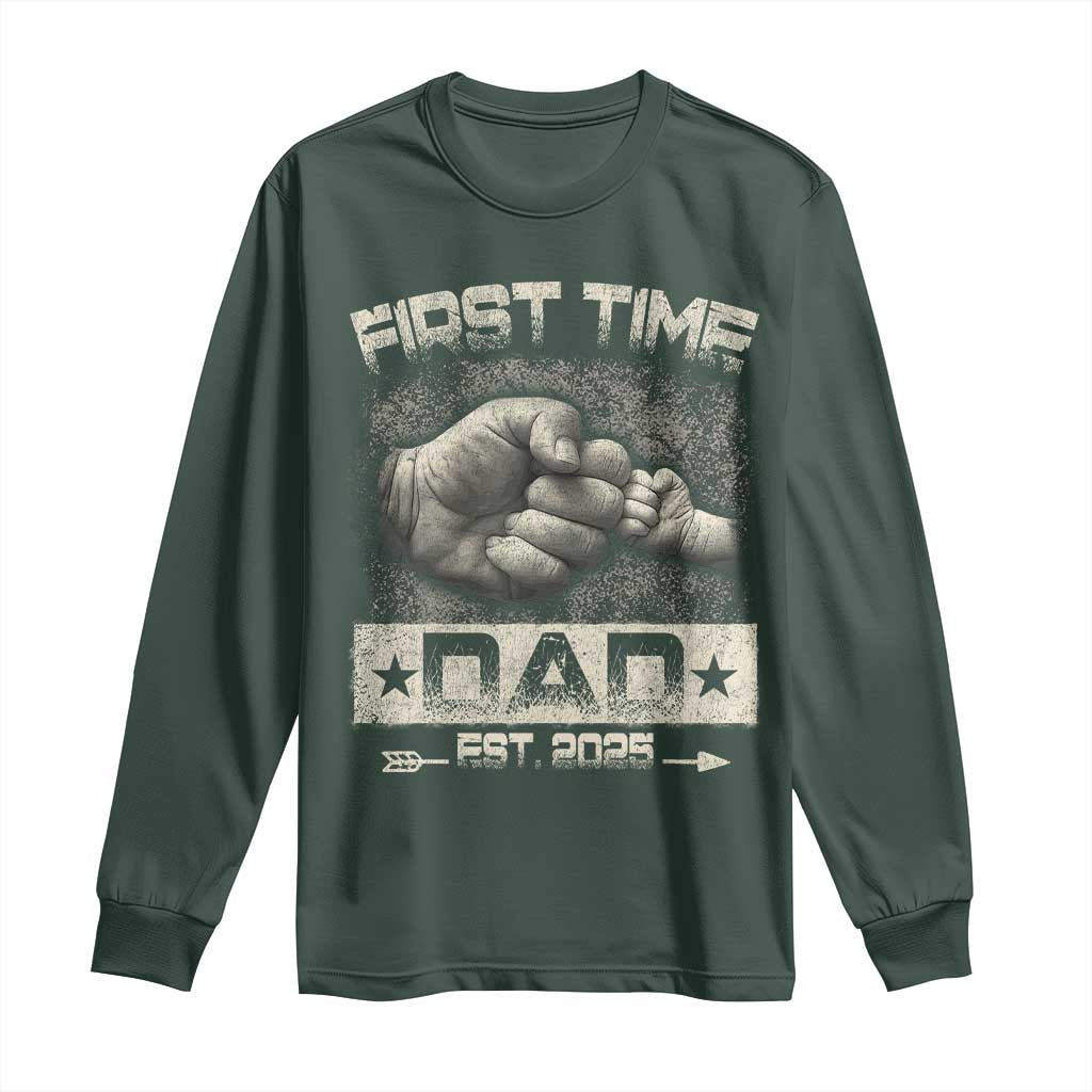 First Time Dad Est 2025 Long Sleeve Shirt