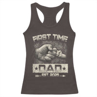 First Time Dad Est 2025 Racerback Tank Top