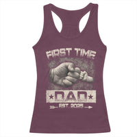 First Time Dad Est 2025 Racerback Tank Top