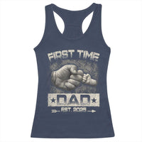 First Time Dad Est 2025 Racerback Tank Top