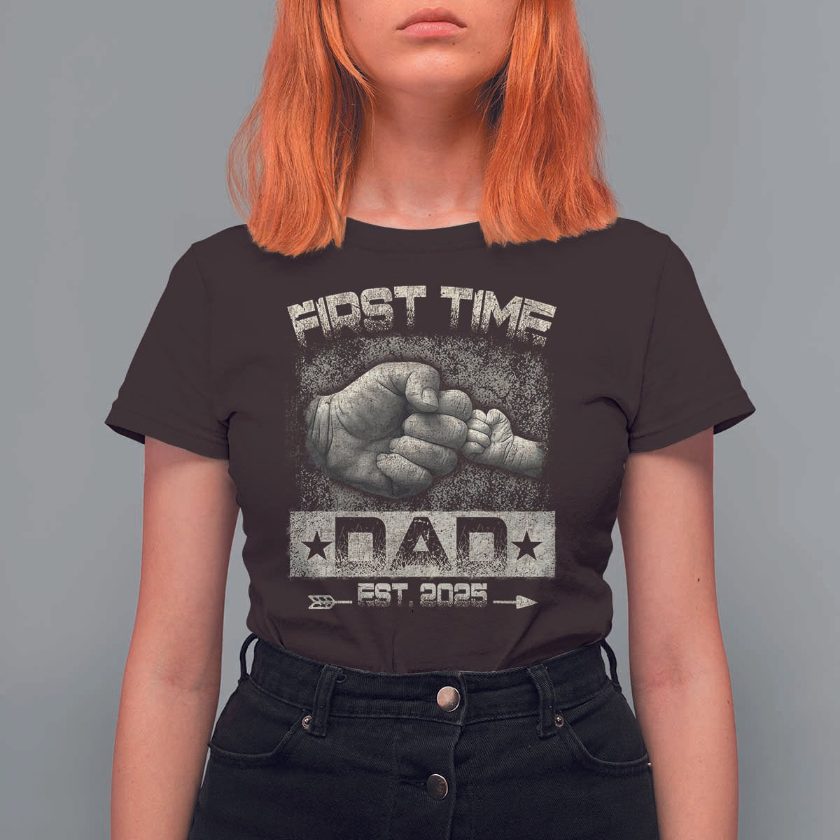 First Time Dad Est 2025 T Shirt For Women
