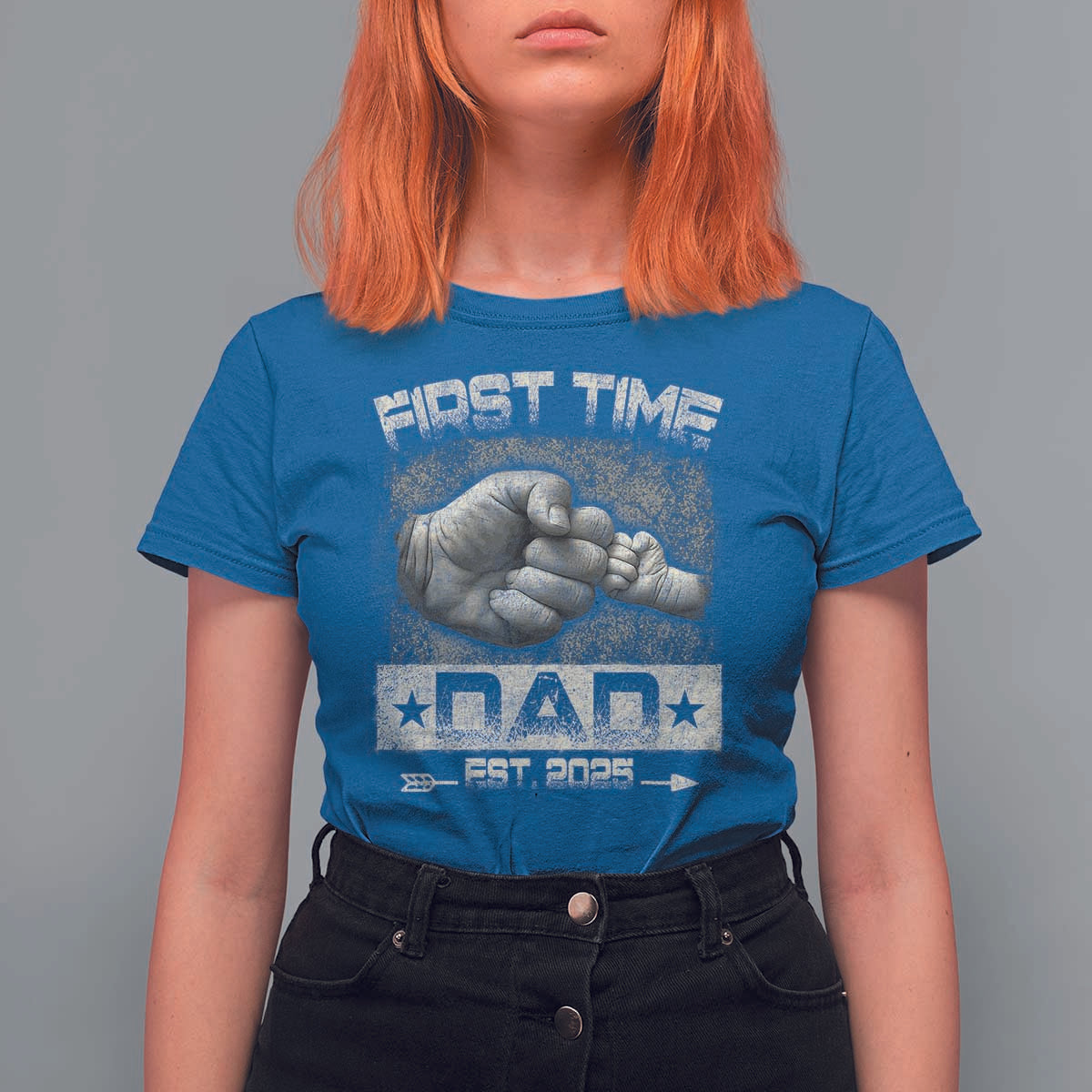 First Time Dad Est 2025 T Shirt For Women