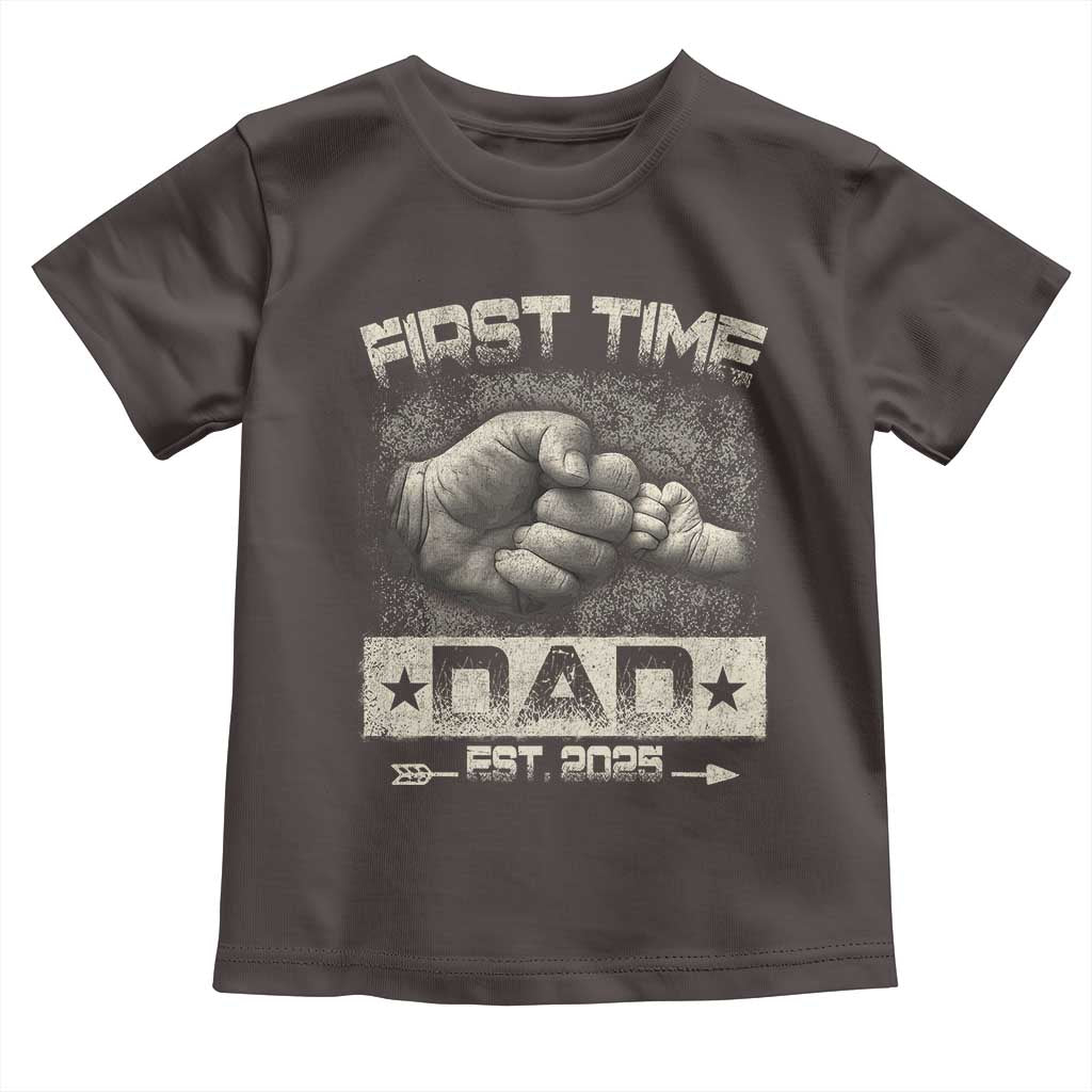 First Time Dad Est 2025 Toddler T Shirt