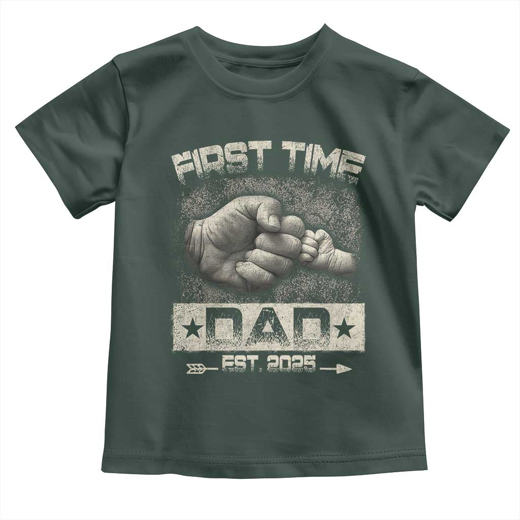 First Time Dad Est 2025 Toddler T Shirt
