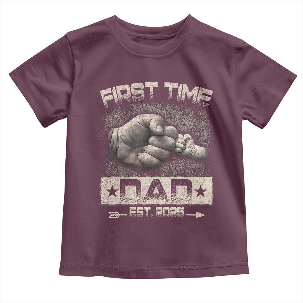 First Time Dad Est 2025 Toddler T Shirt