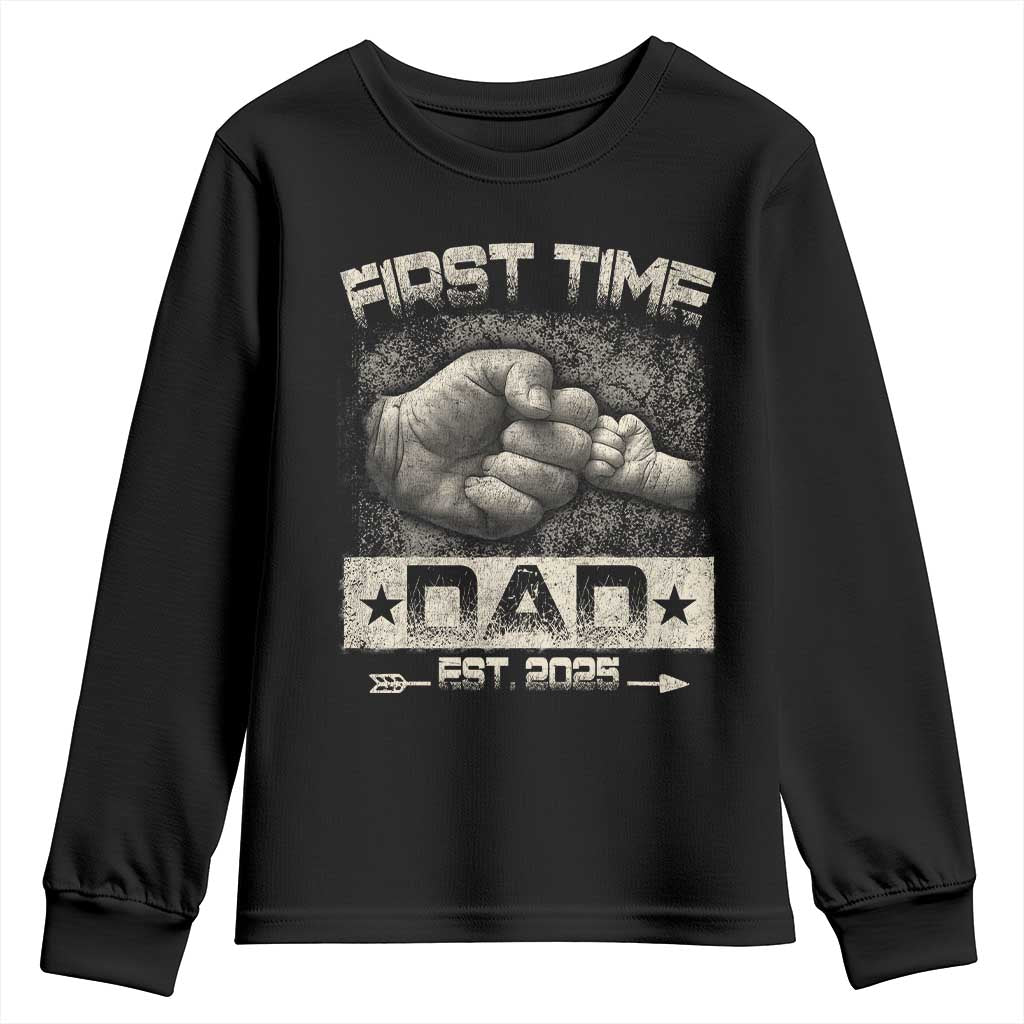 First Time Dad Est 2025 Youth Sweatshirt