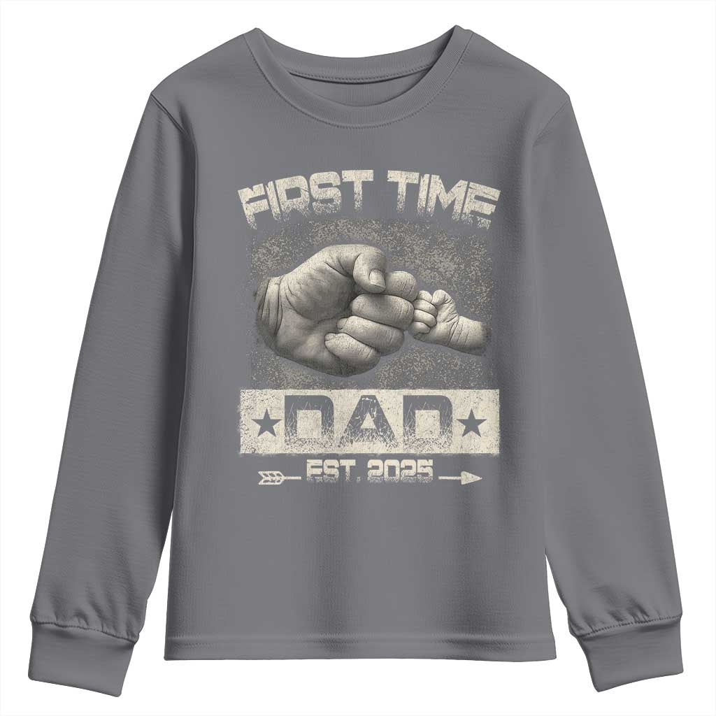 First Time Dad Est 2025 Youth Sweatshirt