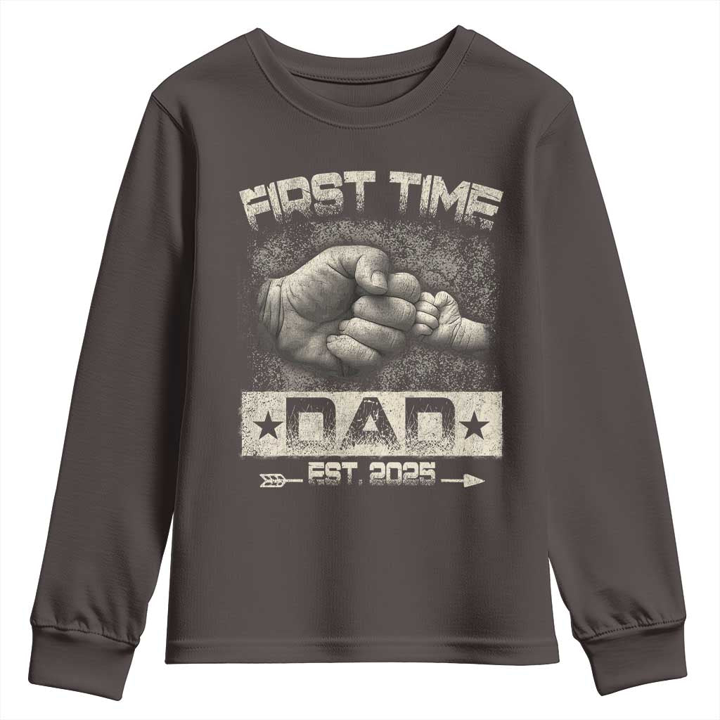 First Time Dad Est 2025 Youth Sweatshirt