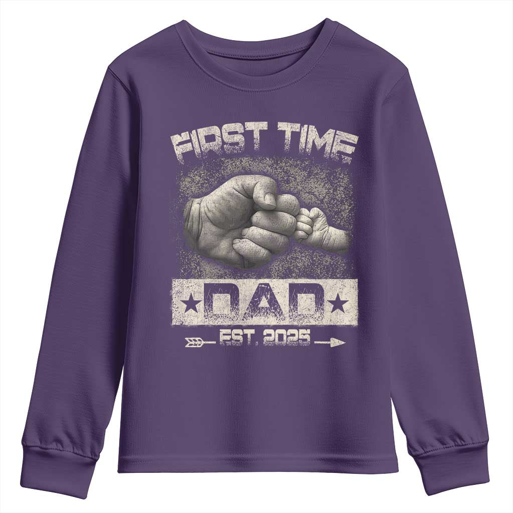 First Time Dad Est 2025 Youth Sweatshirt