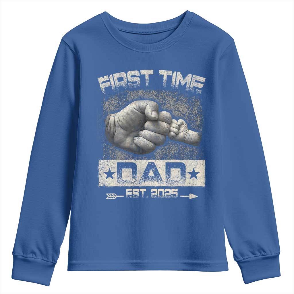 First Time Dad Est 2025 Youth Sweatshirt