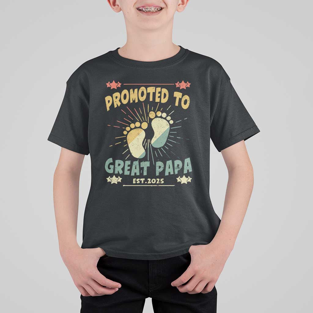 New Dad 2025 T Shirt For Kid Promoted to Great Papa