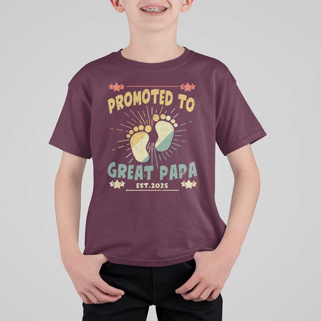 New Dad 2025 T Shirt For Kid Promoted to Great Papa
