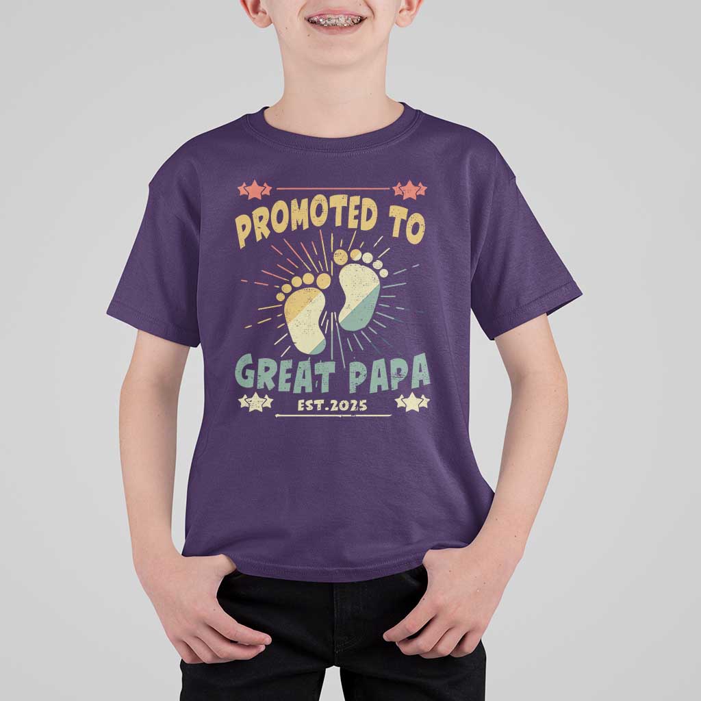 New Dad 2025 T Shirt For Kid Promoted to Great Papa