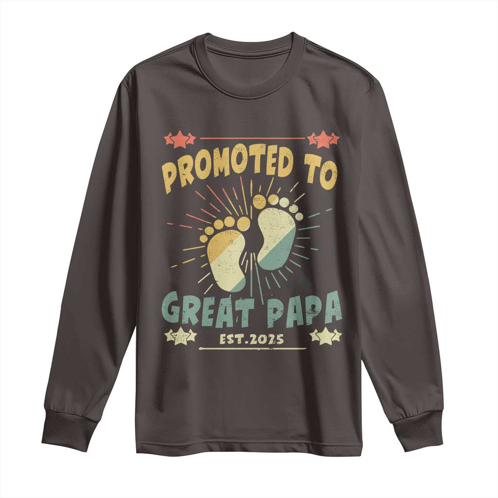 New Dad 2025 Long Sleeve Shirt Promoted to Great Papa
