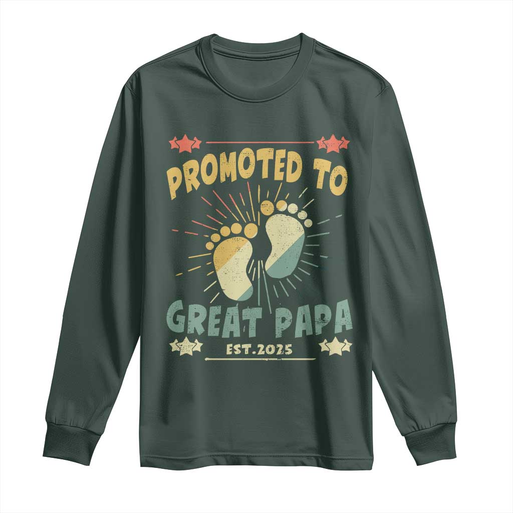 New Dad 2025 Long Sleeve Shirt Promoted to Great Papa
