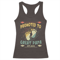 New Dad 2025 Racerback Tank Top Promoted to Great Papa