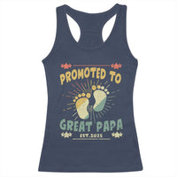 New Dad 2025 Racerback Tank Top Promoted to Great Papa