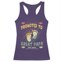 New Dad 2025 Racerback Tank Top Promoted to Great Papa