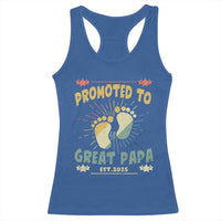 New Dad 2025 Racerback Tank Top Promoted to Great Papa