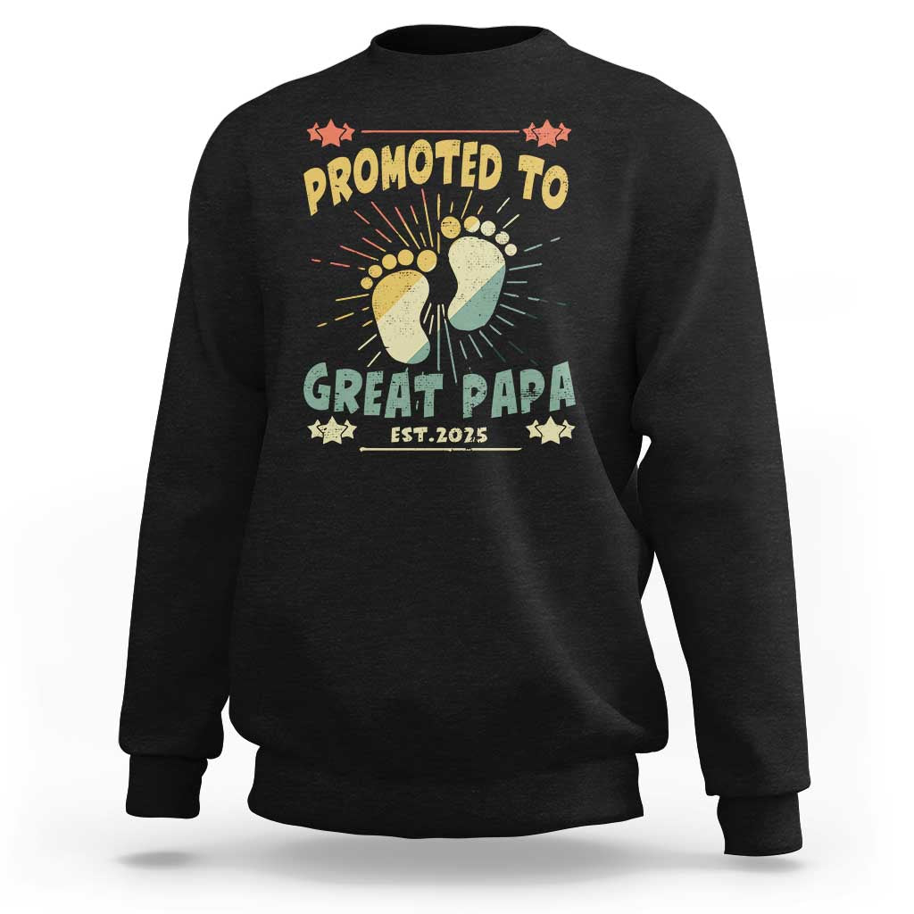 New Dad 2025 Sweatshirt Promoted to Great Papa