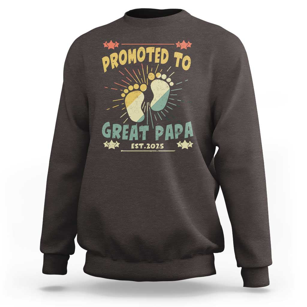 New Dad 2025 Sweatshirt Promoted to Great Papa