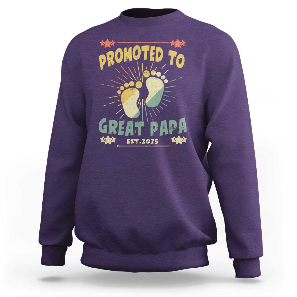 New Dad 2025 Sweatshirt Promoted to Great Papa
