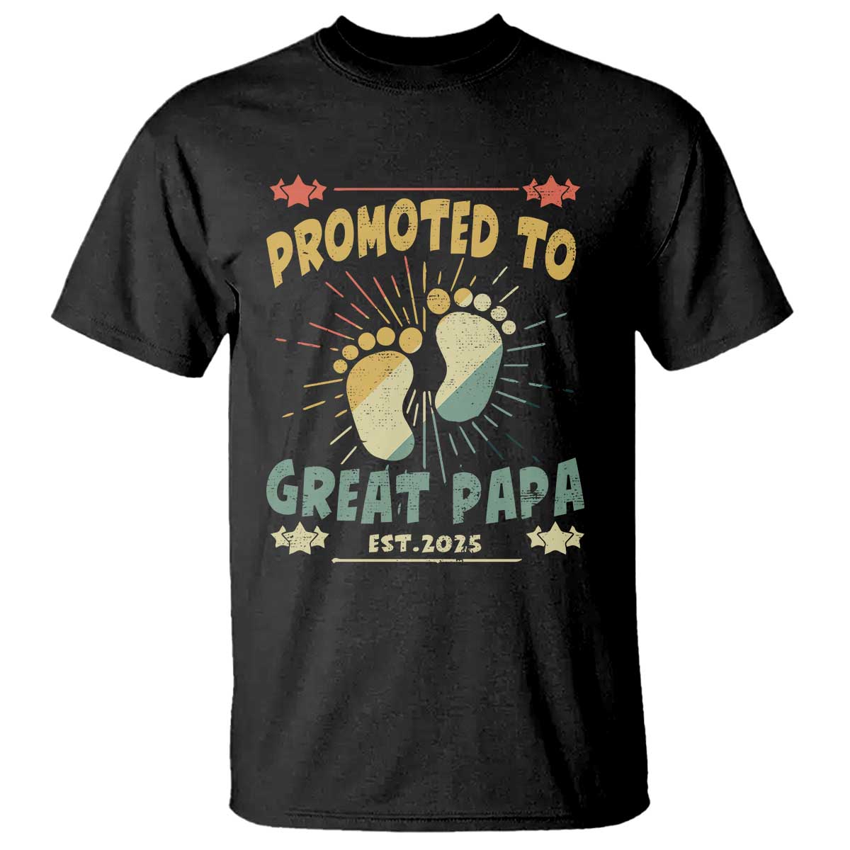 New Dad 2025 T Shirt Promoted to Great Papa