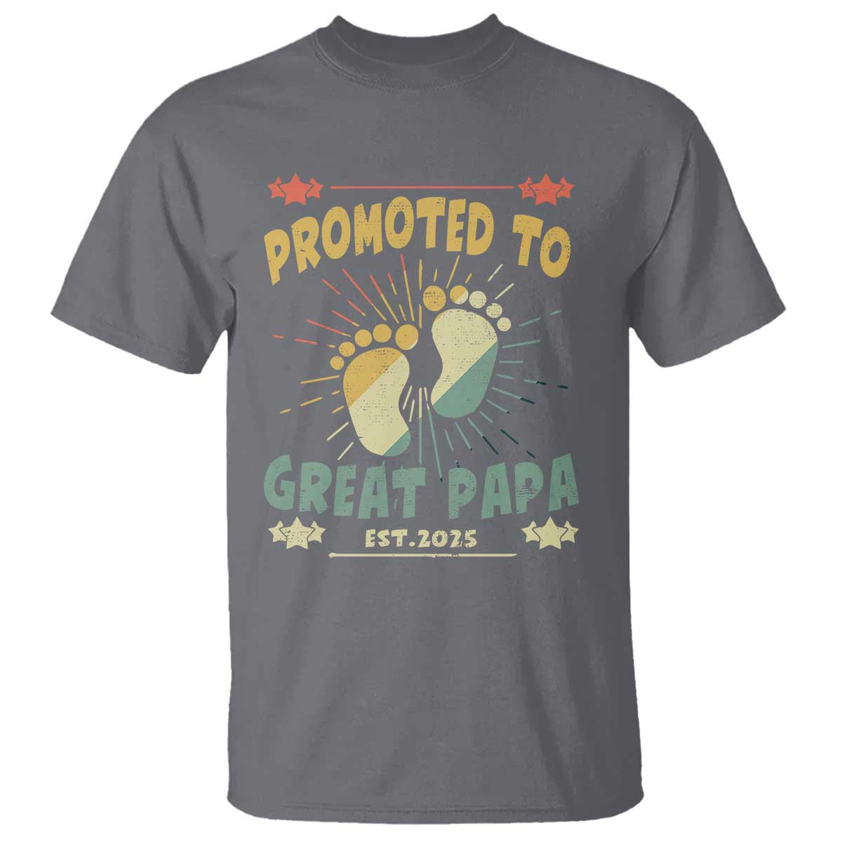 New Dad 2025 T Shirt Promoted to Great Papa