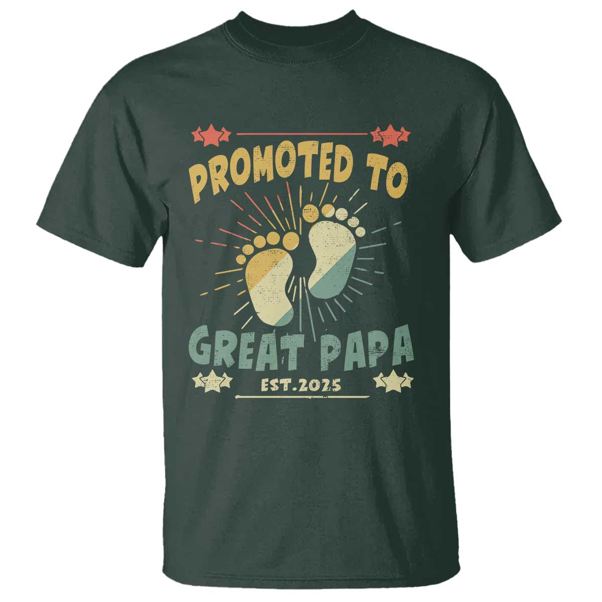New Dad 2025 T Shirt Promoted to Great Papa
