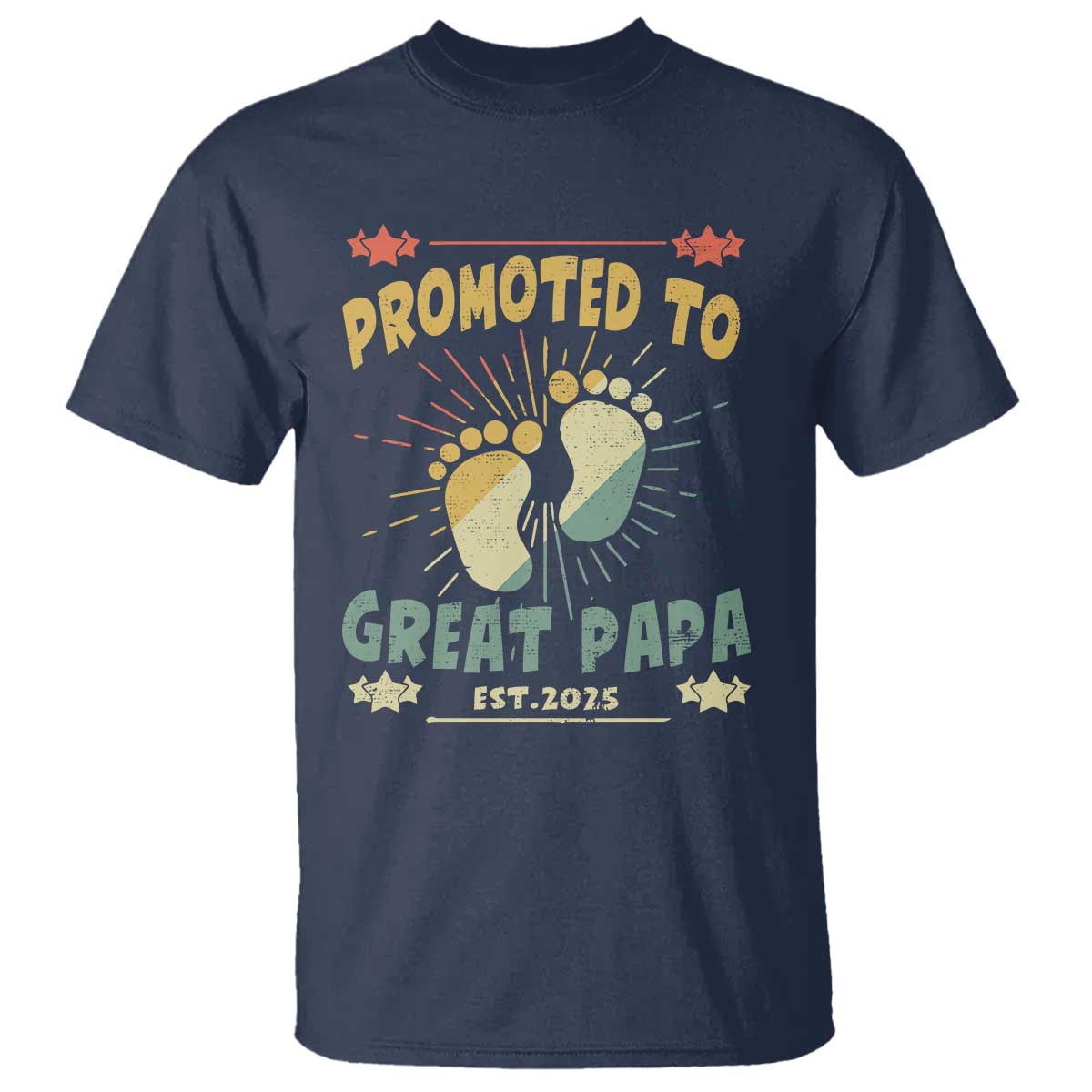New Dad 2025 T Shirt Promoted to Great Papa