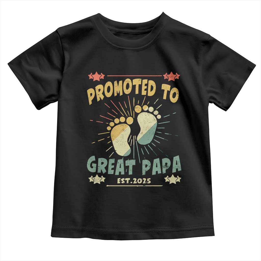 New Dad 2025 Toddler T Shirt Promoted to Great Papa