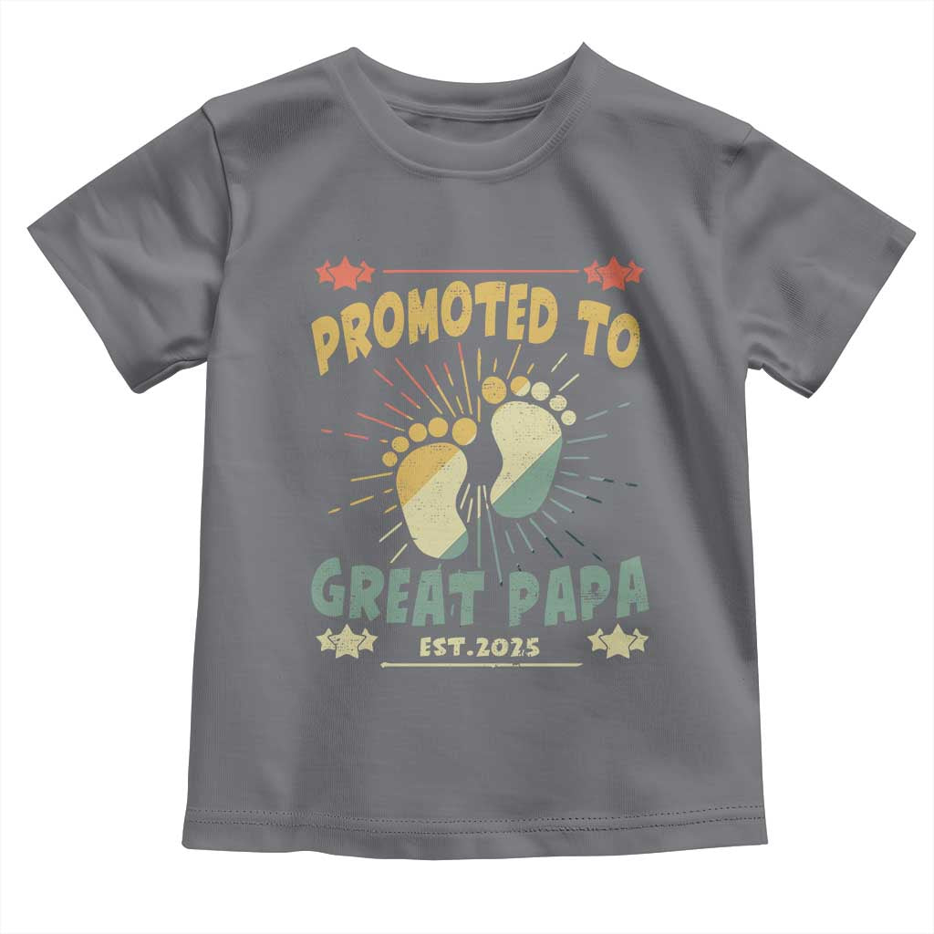 New Dad 2025 Toddler T Shirt Promoted to Great Papa