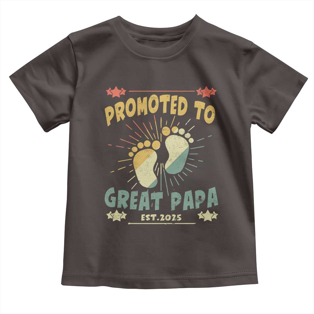 New Dad 2025 Toddler T Shirt Promoted to Great Papa